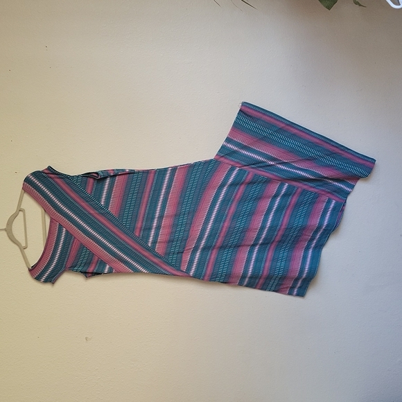 Joe brown maxi dress sleevesles v-neck size UK 16 colors pink purple green - Picture 6 of 16